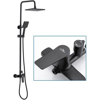 Auralum - Columna de ducha Monomando Negro - Altura regulable - Shower Column Auralum - Columna de ducha Monomando Negro - Altura regulable - Shower Column