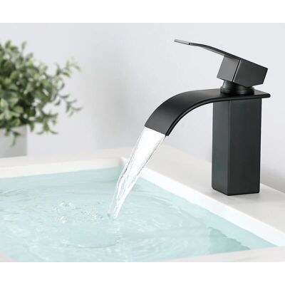 Cecipa - Rubinetto Bagno Cascata Nero - Stile Moderno Cecipa - Rubinetto Bagno Cascata Nero - Stile Moderno