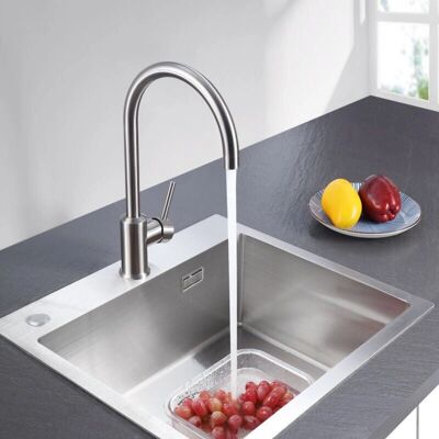 Grifo de Cocina Cecipa Flexible con 2 Tipos de Chorro - Negro y Cepillado Grifo de Cocina Cecipa Flexible con 2 Tipos de Chorro - Negro y Cepillado