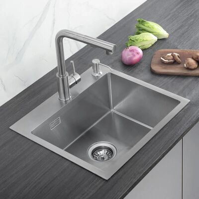 Lavello da Cucina in Acciaio Inox - 1 Vasca 50x45x18.5cm Lavello da Cucina in Acciaio Inox - 1 Vasca 50x45x18.5cm