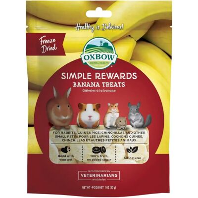 Oxbow Animal Health Simple Rewards Banan Godis - Liten - Husdjursgodis Oxbow Animal Health Simple Rewards Banan Godis - Liten - Husdjursgodis