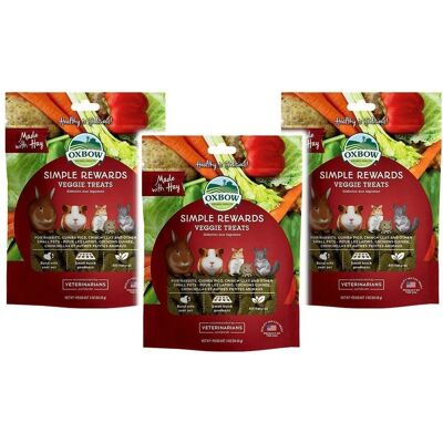 Oxbow Veggie Treats - Faible en Calories, Riche en Fibres - Collation pour Animaux - Publicité Oxbow Veggie Treats - Faible en Calories, Riche en Fibres - Collation pour Animaux - Publicité