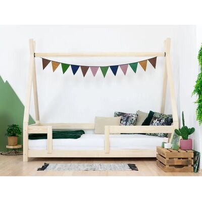 Benlemi Lit Enfant en Bois Teepee - Naturel, 80x180cm - Lit - Publicité Benlemi Lit Enfant en Bois Teepee - Naturel, 80x180cm - Lit - Publicité