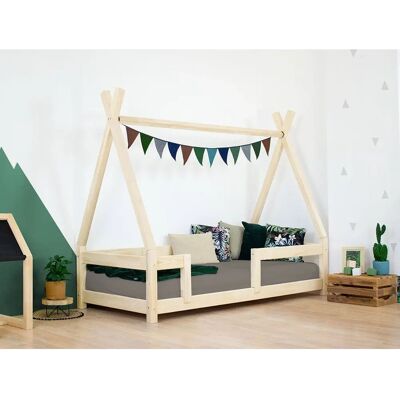 Benlemi Lit Enfant Nakana Teepee - Lit en Bois avec Barrière de Sécurité - Publicité Benlemi Lit Enfant Nakana Teepee - Lit en Bois avec Barrière de Sécurité - Publicité