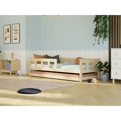 Benlemi 90x200cm pat single cu gard și pat suplimentar - Fabricat în Cehia Benlemi 90x200cm pat single cu gard și pat suplimentar - Fabricat în Cehia