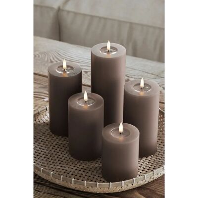 Deluxe HomeArt Mokka LED Lys 24cm - 3D Flamme Deluxe HomeArt Mokka LED Lys 24cm - 3D Flamme