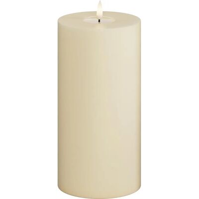 Deluxe HomeArt Krem LED-lys - 20cm, Ekte Flamme, 3D Flamme Deluxe HomeArt Krem LED-lys - 20cm, Ekte Flamme, 3D Flamme