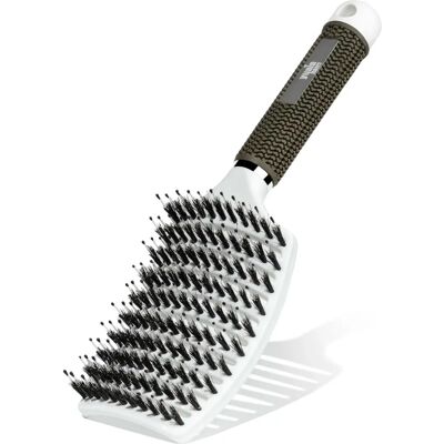 YUAIA HAIRCARE Gebogene Bürste mit Wildschweinborsten - Für alle Haartypen YUAIA HAIRCARE Gebogene Bürste mit Wildschweinborsten - Für alle Haartypen