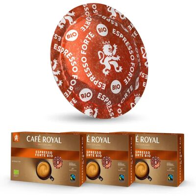 Café Royal - Pro - 3 x 50 - Espresso Forte BIO - Capsules de café - Publicité Café Royal - Pro - 3 x 50 - Espresso Forte BIO - Capsules de café - Publicité