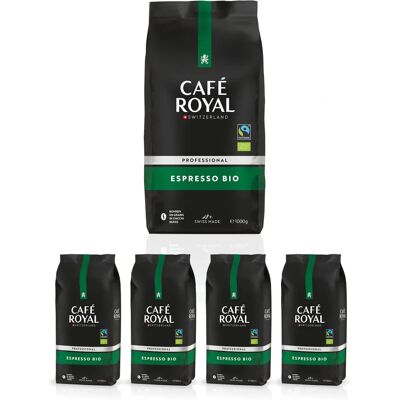 Café Royal Pro - Espresso - 4x1kg - Grains entiers - Grains de café - Publicité Café Royal Pro - Espresso - 4x1kg - Grains entiers - Grains de café - Publicité