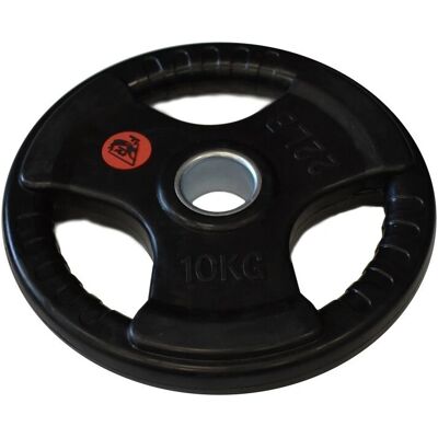 Fit & Rack 10kg Olympische Gewichtsschijven - Zwart, Drievoudige Handgreep Fit & Rack 10kg Olympische Gewichtsschijven - Zwart, Drievoudige Handgreep