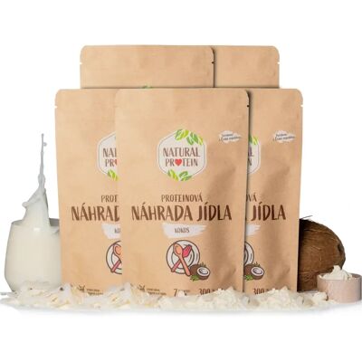 Natural Protein Kokosová náhrada jídla - Velikonoce 5 kusů Natural Protein Kokosová náhrada jídla - Velikonoce 5 kusů