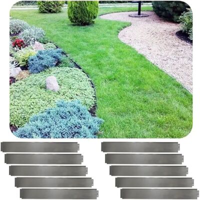 Ich-Zapfe.De Gartenbordüre-Set - 14cm x 100cm, 10 Stück Ich-Zapfe.De Gartenbordüre-Set - 14cm x 100cm, 10 Stück