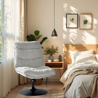 Meubles Cosy - Foldable Bouclé Armchair - Gris - Armchair Meubles Cosy - Foldable Bouclé Armchair - Gris - Armchair