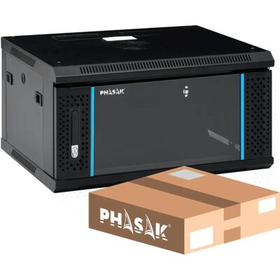 Gabinete de pared Phasak PHO 2106D - 6U Negro Gabinete de pared Phasak PHO 2106D - 6U Negro