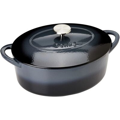 Denby Halo Cast Iron 28cm Oval Casserole - Casserole Dish Denby Halo Cast Iron 28cm Oval Casserole - Casserole Dish