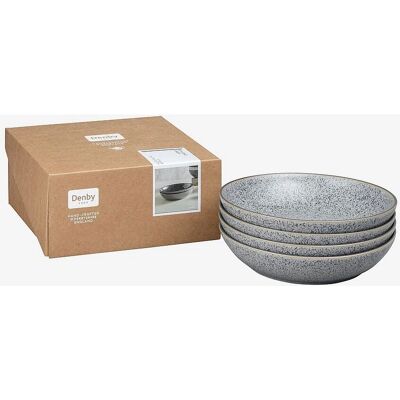 Denby Grå Pastaskåler Sæt med 4 Denby Grå Pastaskåler Sæt med 4