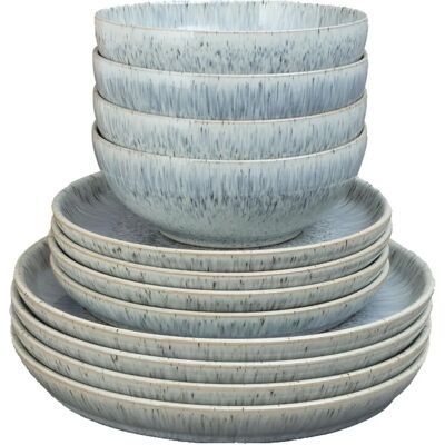 Denby - Halo Speckle Coupe - 12pc - Tableware - Dinner Set Denby - Halo Speckle Coupe - 12pc - Tableware - Dinner Set