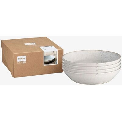 Denby Kiln Stentøy Pastatallerken Sett med 4 - Naturlig Denby Kiln Stentøy Pastatallerken Sett med 4 - Naturlig