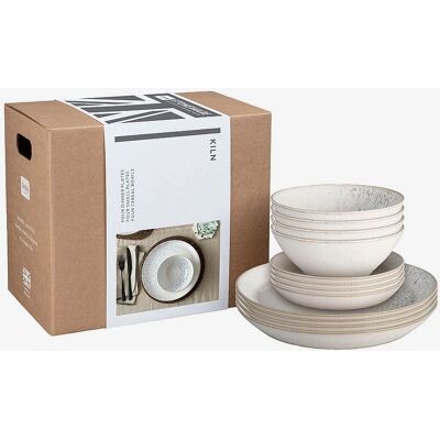 Denby Kiln 12-delt stentøjsmadservise - Naturlig Denby Kiln 12-delt stentøjsmadservise - Naturlig