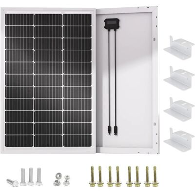 ECO-WORTHY 100W 12V Polykrystallin solpanel - Batteriladdning ECO-WORTHY 100W 12V Polykrystallin solpanel - Batteriladdning