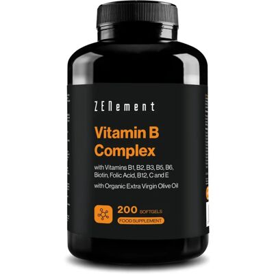 Complexo de Vitaminas B + Vitaminas C e E 200 cápsulas - Zenement Complexo de Vitaminas B + Vitaminas C e E 200 cápsulas - Zenement