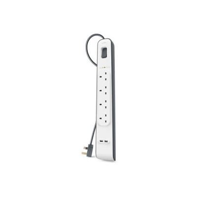 Protezione da sovratensioni Belkin BSV401VF2M - 4 Prese, 2m Cavo Protezione da sovratensioni Belkin BSV401VF2M - 4 Prese, 2m Cavo