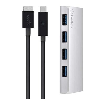 Belkin F4U088VF USB Hub - Silver - 4 Ports Belkin F4U088VF USB Hub - Silver - 4 Ports