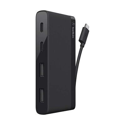 Belkin F4U090btBLK 5000 Mbit/s Svart - USB-C Hub Belkin F4U090btBLK 5000 Mbit/s Svart - USB-C Hub