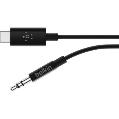 Belkin RockStar USB-C 3,5mm Audiokabel - Schwarz Belkin RockStar USB-C 3,5mm Audiokabel - Schwarz