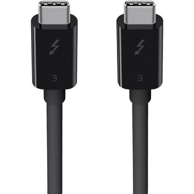 Câble Thunderbolt 3 Belkin 0,8m Noir - Câble Câble Thunderbolt 3 Belkin 0,8m Noir - Câble