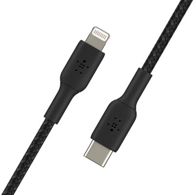 Belkin CAA004BT1MBK Lightning-kabel - 1m - Svart Belkin CAA004BT1MBK Lightning-kabel - 1m - Svart