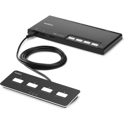 Belkin F1DN004MOD-KM-4 KVM-Schalter Schwarz Belkin F1DN004MOD-KM-4 KVM-Schalter Schwarz