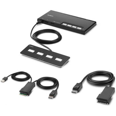 Belkin F1DN104MOD-PP-4 4K Ultra HD KVM-Schalter Belkin F1DN104MOD-PP-4 4K Ultra HD KVM-Schalter