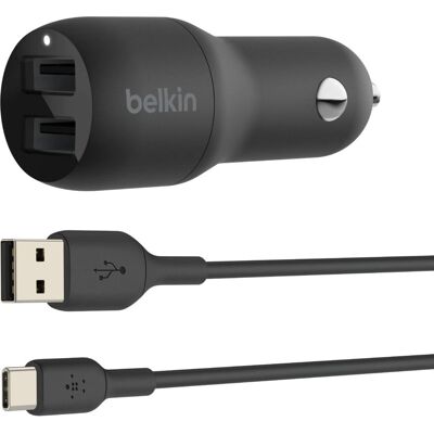 Belkin Boost Charge Auto-Ladegerät mit USB-C & Doppel-USB Belkin Boost Charge Auto-Ladegerät mit USB-C & Doppel-USB
