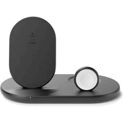 Belkin Trådlös Laddare - 3-i-1 Snabbladdningsdocka för iPhone, Apple Watch & AirPods Belkin Trådlös Laddare - 3-i-1 Snabbladdningsdocka för iPhone, Apple Watch & AirPods