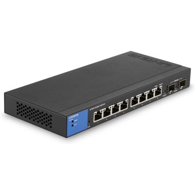 Linksys LGS310C Managed Gigabit Ethernet Switch - 8 Ports - Black, Blue Linksys LGS310C Managed Gigabit Ethernet Switch - 8 Ports - Black, Blue