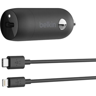 Bil-laddare Belkin CCA003BT04BK 20W - MFi Certifierad Bil-laddare Belkin CCA003BT04BK 20W - MFi Certifierad