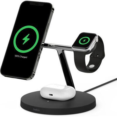 Chargeur sans fil 3-en-1 Belkin - pour iPhone, Apple Watch & AirPods Chargeur sans fil 3-en-1 Belkin - pour iPhone, Apple Watch & AirPods