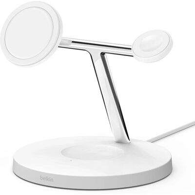 Belkin WIZ009VFWH Trådlös Laddare - Snabb, 3-i-1, MagSafe Belkin WIZ009VFWH Trådlös Laddare - Snabb, 3-i-1, MagSafe