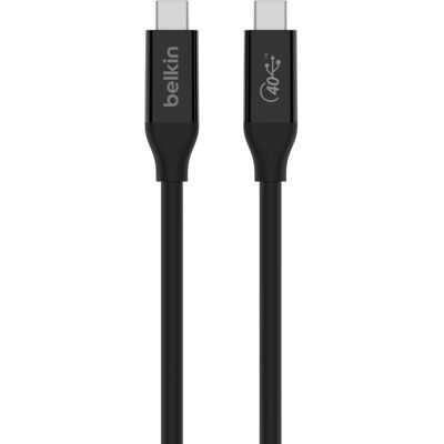 Câble USB-C Belkin 0,8m - Transfert rapide et charge USB4 Câble USB-C Belkin 0,8m - Transfert rapide et charge USB4