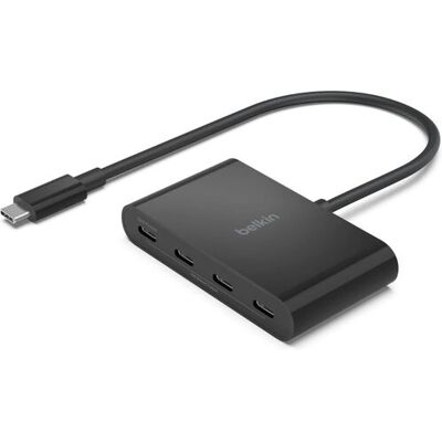 Belkin USB-C Hub - 4 Anschlüsse, Schwarz Belkin USB-C Hub - 4 Anschlüsse, Schwarz