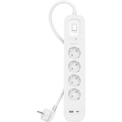 Protector contra sobretensiones Belkin SRB001VF2M - 4 enchufes, 2m Protector contra sobretensiones Belkin SRB001VF2M - 4 enchufes, 2m