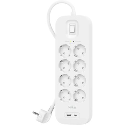Prise para surtensiones Belkin SRB003VF2M - 8 prises - 2 m câble - Publicité Prise para surtensiones Belkin SRB003VF2M - 8 prises - 2 m câble - Publicité