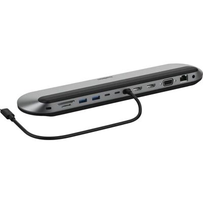 Belkin Inc014BTSGY Laptop Dock/Port Replikator - USB 3.2 Gen 2 Type-C - Svart, Grå Belkin Inc014BTSGY Laptop Dock/Port Replikator - USB 3.2 Gen 2 Type-C - Svart, Grå