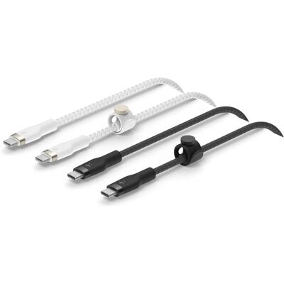 Kabel USB-C Belkin Pro Flex - 1m - Czarny, Biały - USB 2.0 Kabel USB-C Belkin Pro Flex - 1m - Czarny, Biały - USB 2.0