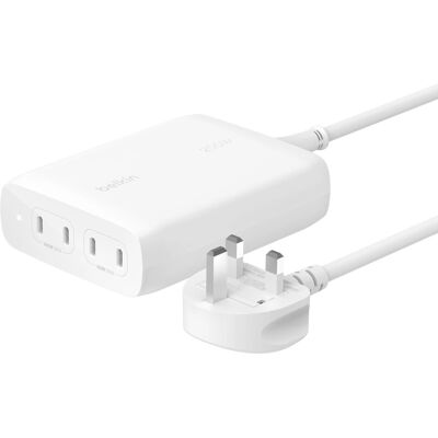 Belkin - WCH015MYWH - White - 4-Port GaN Charger Belkin - WCH015MYWH - White - 4-Port GaN Charger