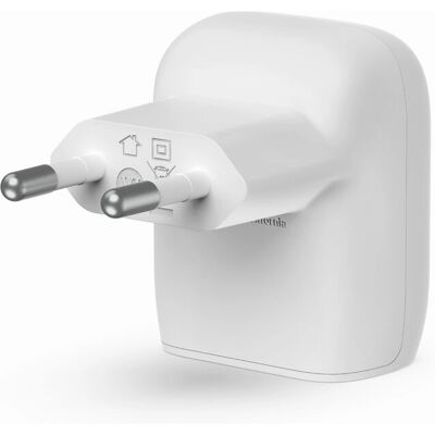 Chargeur Mobile Rapide Belkin WCA006VF1MWH-B6 Blanc - Publicité Chargeur Mobile Rapide Belkin WCA006VF1MWH-B6 Blanc - Publicité