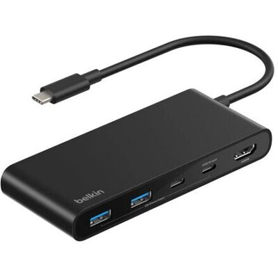 Belkin AVC023HQBK - Concentrador USB-C de 7 Puertos - HDMI 2.0 - Carga 100 W Belkin AVC023HQBK - Concentrador USB-C de 7 Puertos - HDMI 2.0 - Carga 100 W