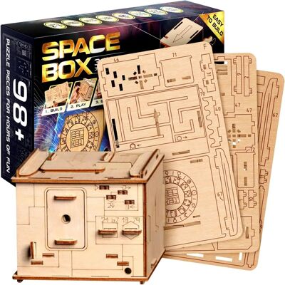 Escape Welt Space Box - Puzzle/Escape Spiel - Naturholz - 98 Stück Escape Welt Space Box - Puzzle/Escape Spiel - Naturholz - 98 Stück